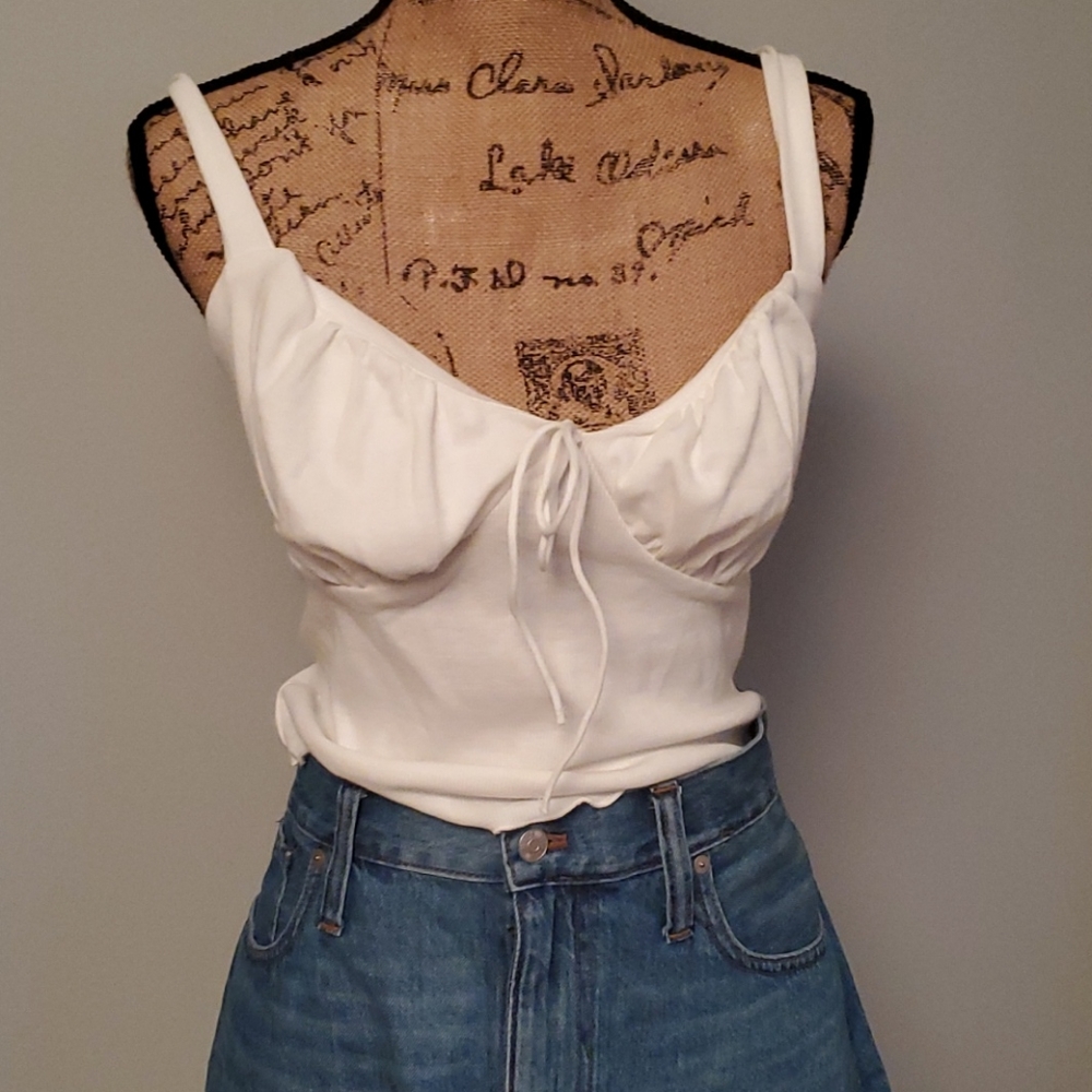 White crop top